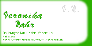 veronika mahr business card